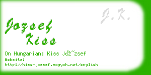 jozsef kiss business card